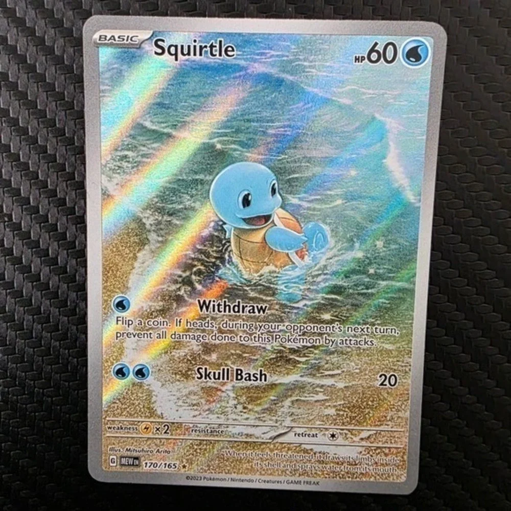 Squirtle 170/165 Illustration Rare Pokemon 151 Scarlet Violet Full Art IR NM